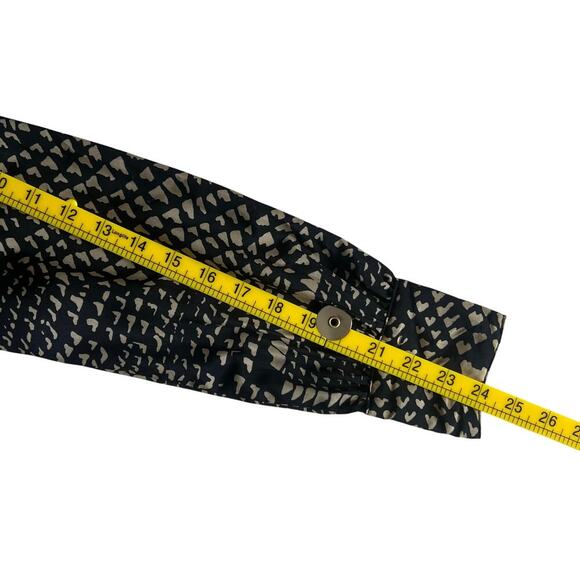 Lovposh Women's Geometric Bow Mini Dress - Tan Black - Small Feminine 70s - Picture 11 of 11